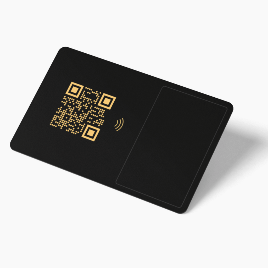 NFC Metal Business Card for Real Estate Professionals by TapMo, Featuring Elegant Gold Engraving for Enhanced Professional Networking