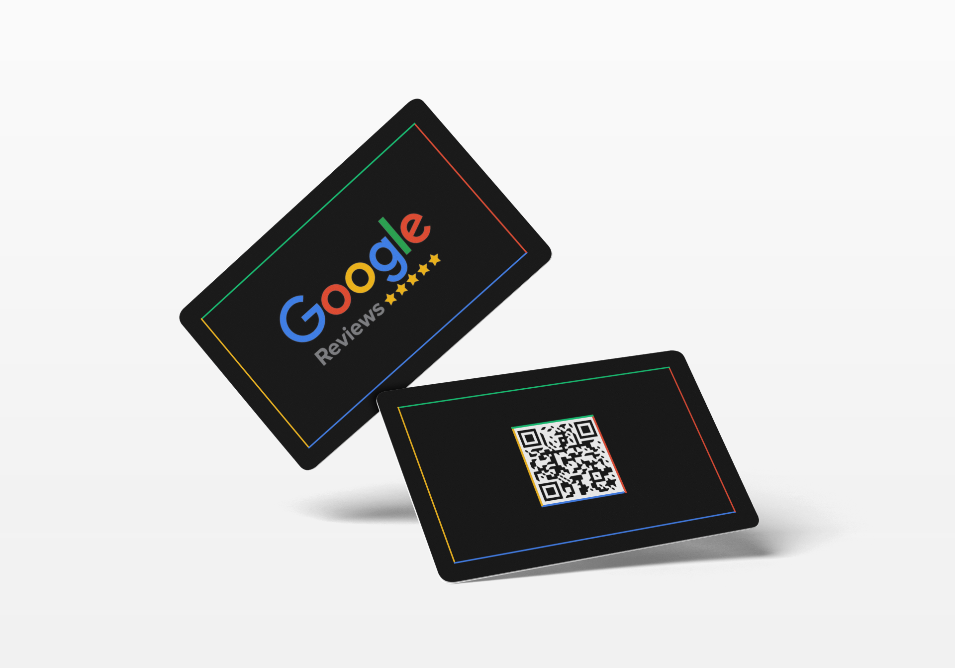 NFC-enabled Google review card with tap-to-review branding