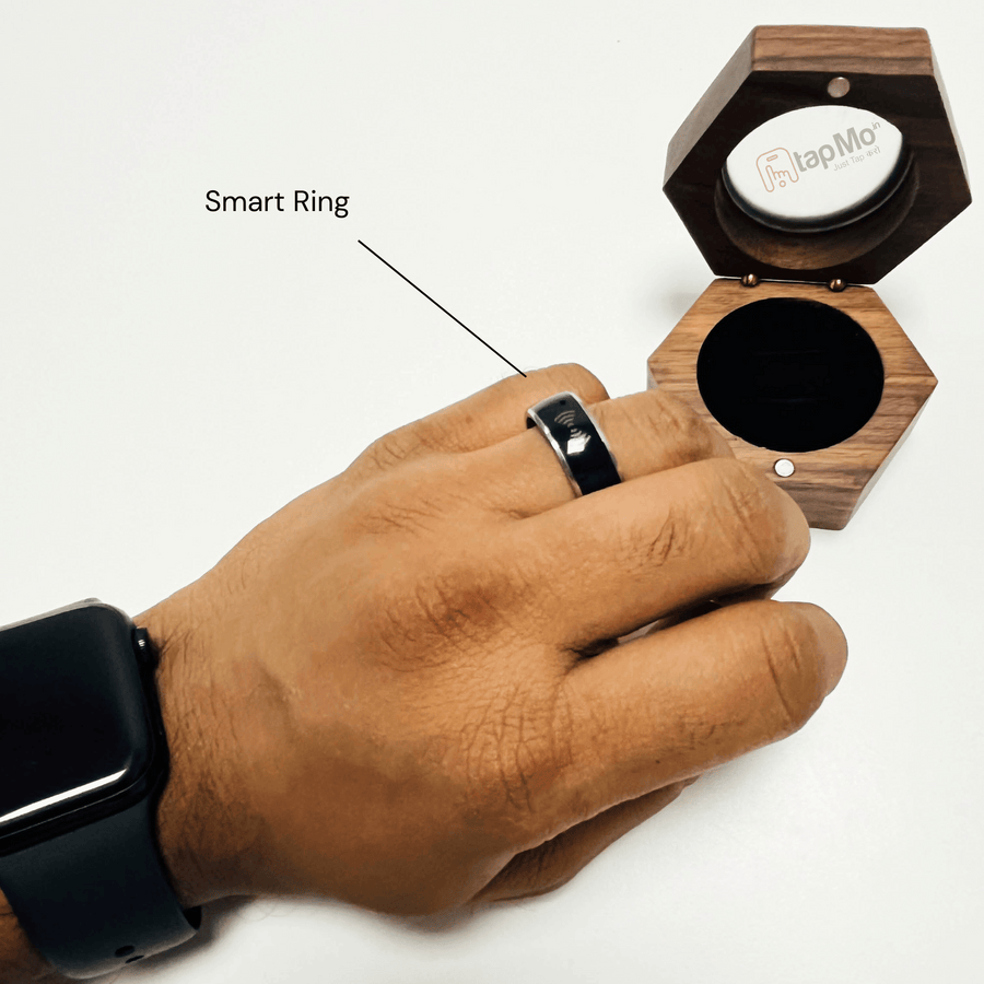 TapMo NFC smart ring with a minimalist design