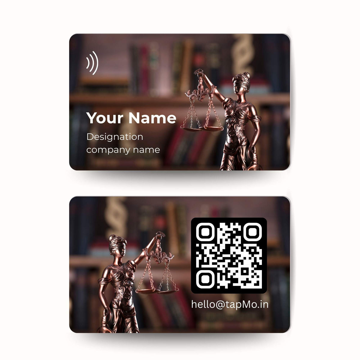 Minimal PVC NFC Visiting Card for Lawyers | TapMo – TapMo India Pvt. Ltd.